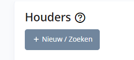 nieuwe houder