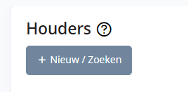 nieuw houder