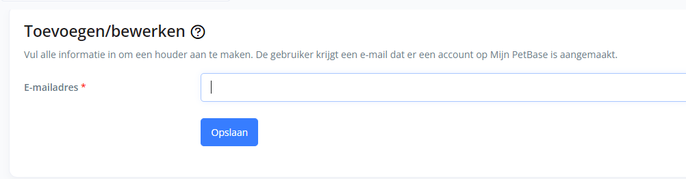 emailadres eigenaar